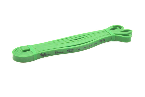 Green straight exercise bar handle for resistance band workouts